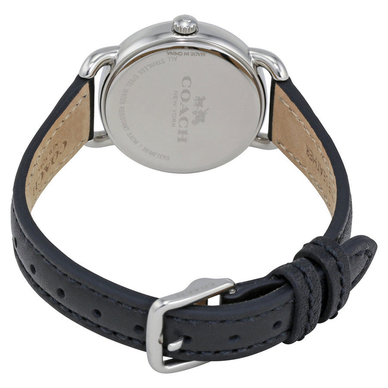 Coach Delancey White Dial Black Leather Strap Ladies Watch 14502247