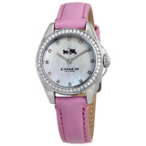 Coach Silver Dial Pink Leather Strap Ladies Watch 14502313