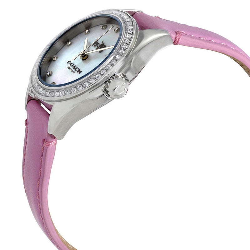 Coach Silver Dial Pink Leather Strap Ladies Watch 14502313