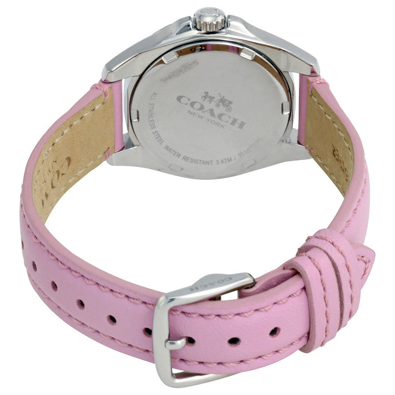 Coach Silver Dial Pink Leather Strap Ladies Watch 14502313