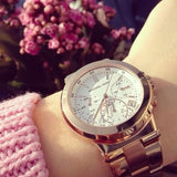 Michael Kors Chronograph White Mother of Pearl Dial Ladies Watch MK5304