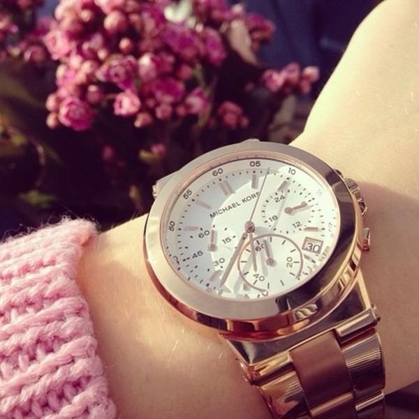 Michael Kors Chronograph White Mother of Pearl Dial Ladies Watch MK5304