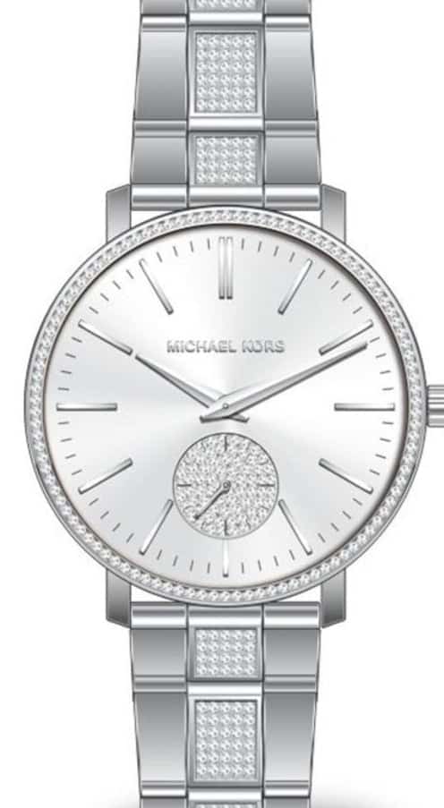 Michael Kors Jaryn Pave Silver Tone Women's Watch  MK3600 - Big Daddy Watches