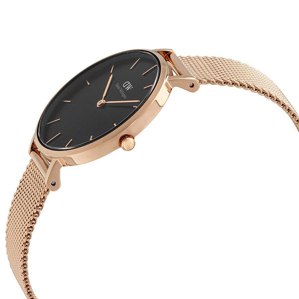 Daniel Wellington Black Classic Petite Melrose 32mm Women's Gold Watch DW00100161 - Big Daddy Watches