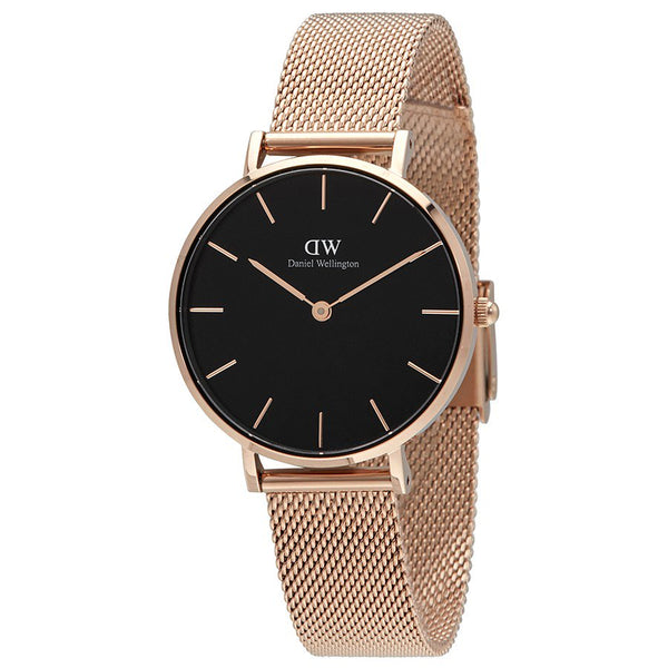 Daniel Wellington Black Classic Petite Melrose 32mm Women's Gold Watch DW00100161 - Big Daddy Watches