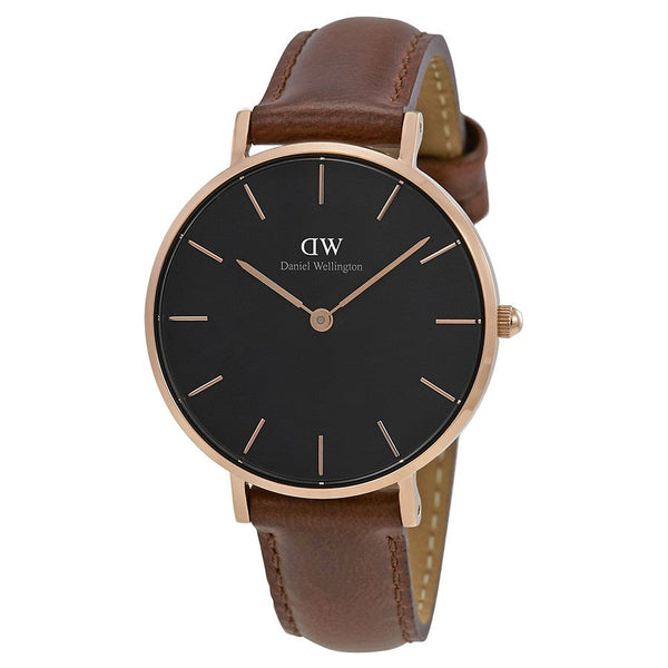 Daniel Wellington Black Classic Petite St Mawes 28mm Women's Gold Watch DW00100169 - Big Daddy Watches