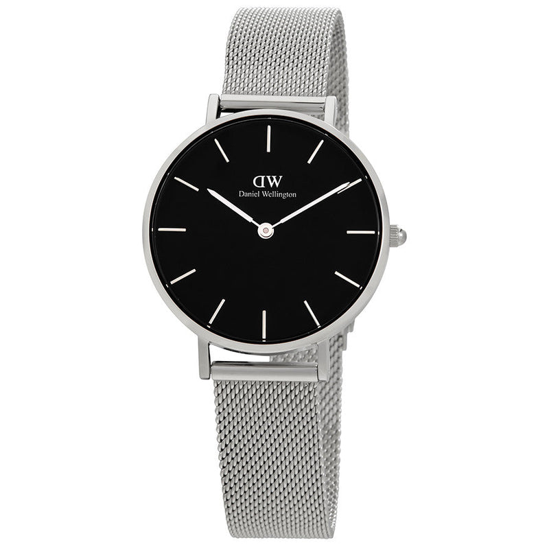 Daniel Wellington Black Classic Sterling 28mm Women's Silver Watch DW00100162