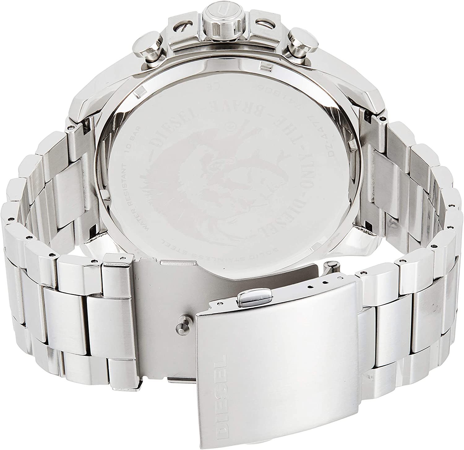 Diesel Mega Chief Chrono Silver Men's Watch DZ4477 - The Watches Men & CO #3