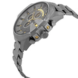 Diesel Mega Chief DZ4466 316L grey stainless steel 10 ATM (100 meters) water resistant Japan movements with a chronograph and date function