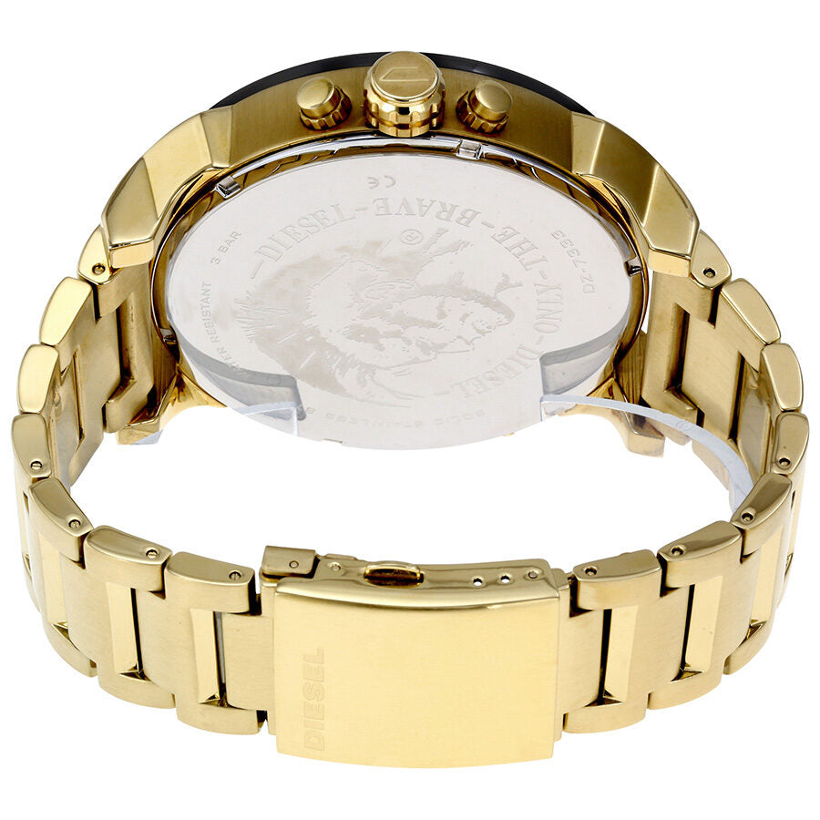 Diesel Mr. Daddy 2.0 Black Dial Gold Chronograph Men's Watch DZ7333 (Defect)