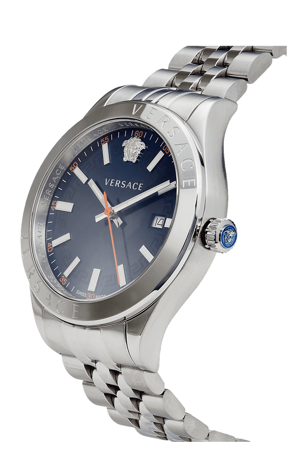 Versace Hellenyium Silver Blue DIal Men's Watch VEVK00921 - Big Daddy Watches #2