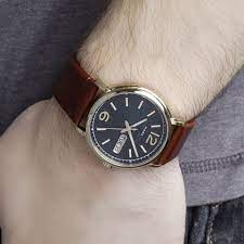 Marc by Marc Jacobs Fergus Green Dial Brown Leather Men's Watch MBM5077