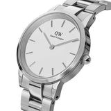 Daniel Wellington White Iconic Link 28mm Ladies Silver Watch DW00100207