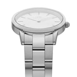 Daniel Wellington White Iconic Link 28mm Ladies Silver Watch DW00100207