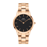 Daniel Wellington Watch Black Iconic Link 36mm Rose Gold DW00100210