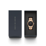 Daniel Wellington Watch Black Iconic Link 36mm Rose Gold DW00100210
