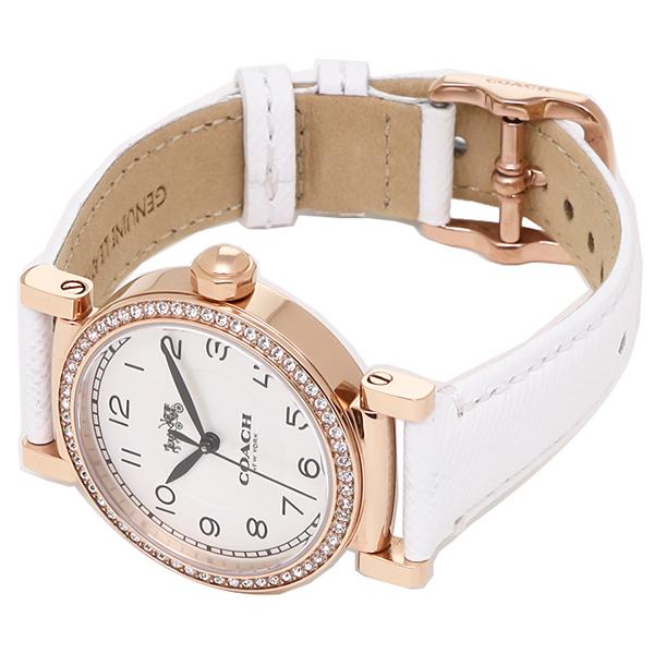 Coach Madison White Leather Strap Women's Watch 14502401 - Big Daddy Watches #2