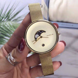 Skagen Gitte Gold Tone Dial Moonphase Ladies Watch SKW2373