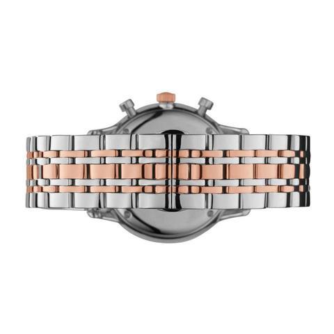 Emporio Armani Steel Two Tone Silver Rose Gold Chronograph Men's Watch#AR0399 - Big Daddy Watches #2