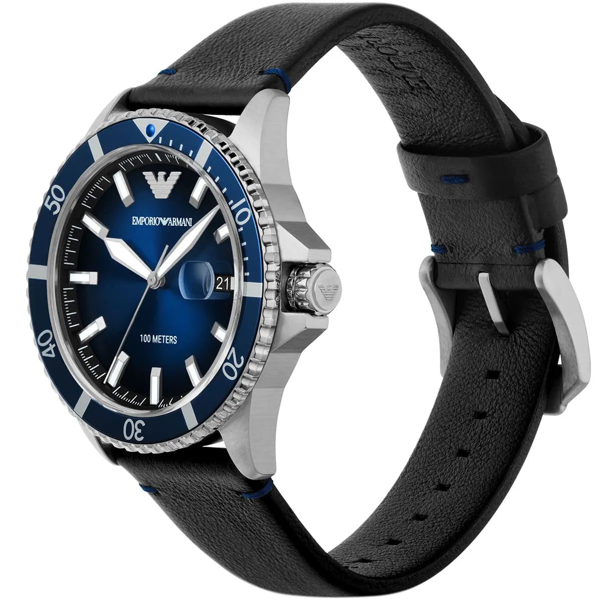 Emporio Armani Silver and Blue Men's Watch - AR11516