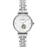 Emporio Armani Automatic Crystal Silver Dial Ladies Watch #AR60022 - Big Daddy Watches