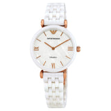 Emporio Armani Ceramica Mother of Pearl Ladies Watch AR1486 - BigDaddy Watches