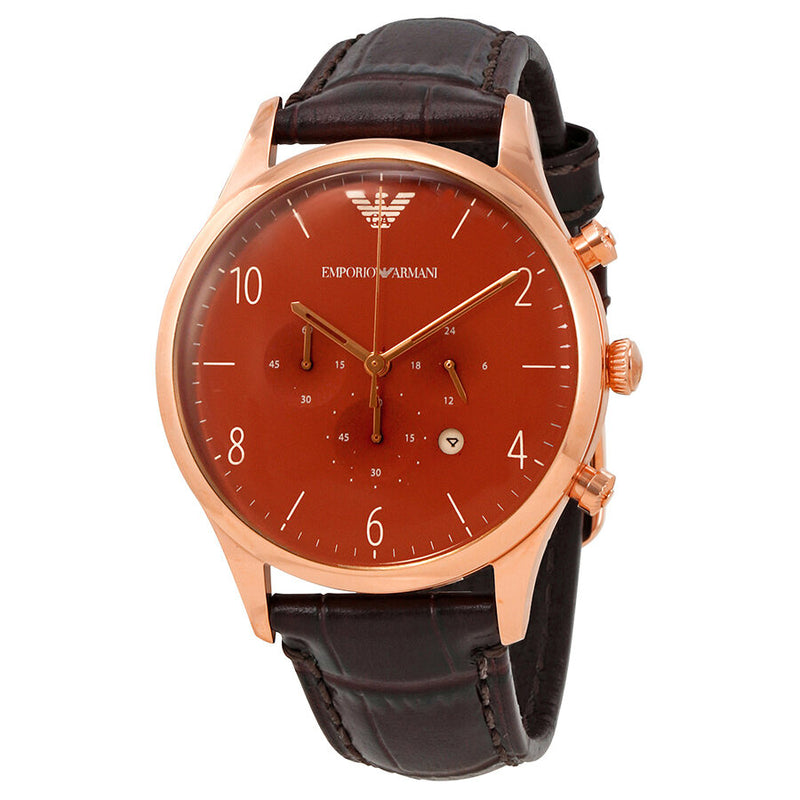 Emporio Armani Classic Chronograph Burgundy Dial Men's Watch AR1890 - BigDaddy Watches