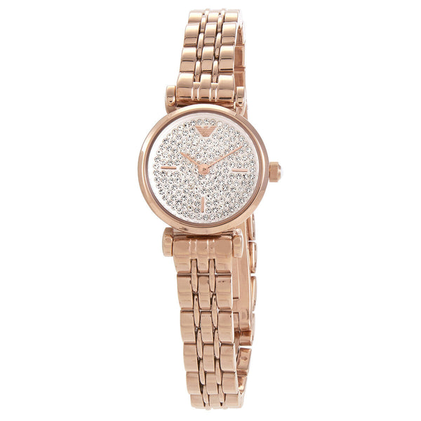 Emporio Armani Gianni T-Bar Quartz White Dial Ladies Watch #AR11266 - Big Daddy Watches