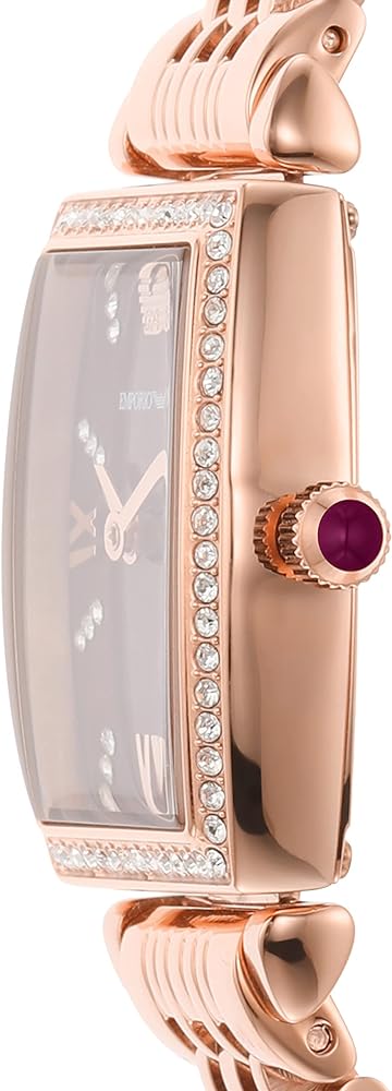 Emporio Armani Quartz Crystal Burgundy Dial Ladies Watch AR11488 - Watch