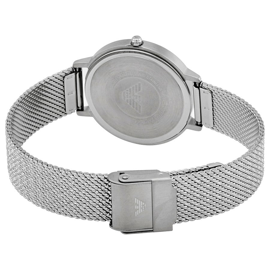 Emporio Armani Quartz Crystal Silver Dial Ladies Watch AR11128 - Watch