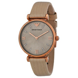 Emporio Armani Retro Warm Grey Dial Ladies Watch AR1681 - BigDaddy Watches