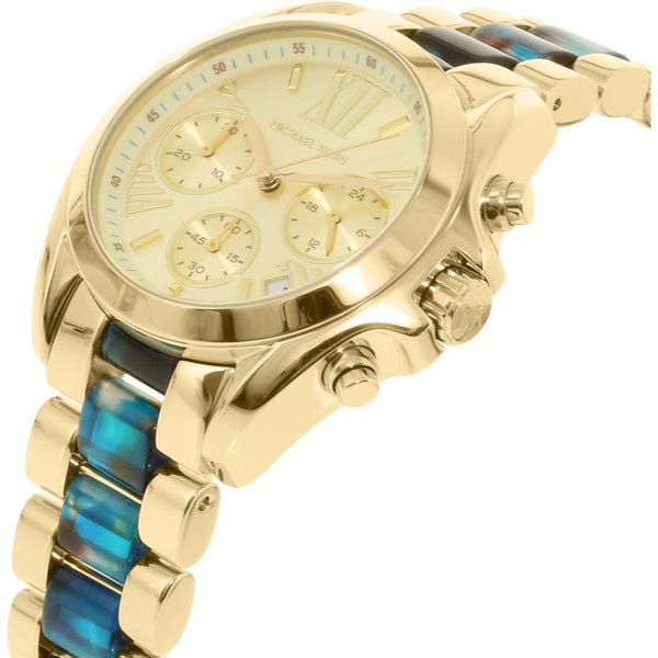 Michael Kors Bradshaw Chronograph Blue Gold Watch MK6318
