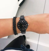 Emporio Armani Ceramica Black Dial Black Ceramic Quartz Ladies Watch AR1487