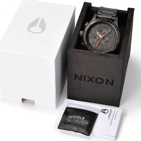 Nixon 51-30 Chrono Black Red Men's Watch A083-2298