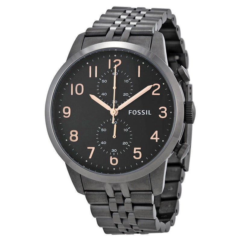 Fossil Chronograph Black Dial Smoke PVD Men's Men's Watch FS4934 - BigDaddy Watches