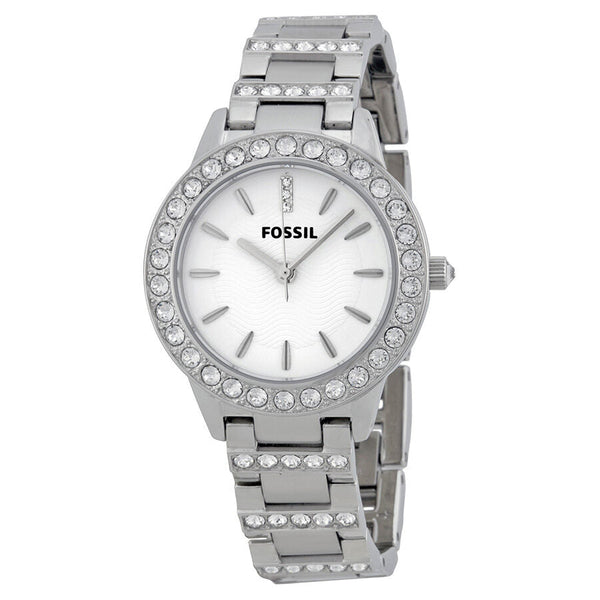 Fossil Glitz White Dial Stainless Steel Ladies Watch ES2362 - BigDaddy Watches