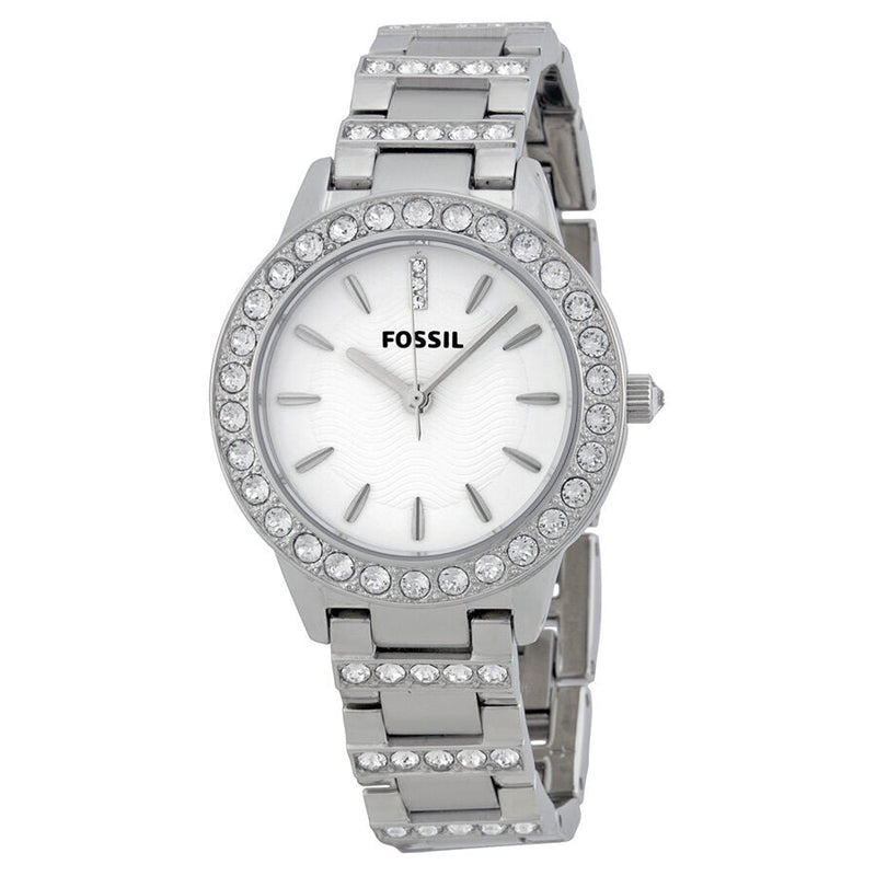 Fossil Glitz White Dial Stainless Steel Ladies Watch ES2362 - BigDaddy Watches