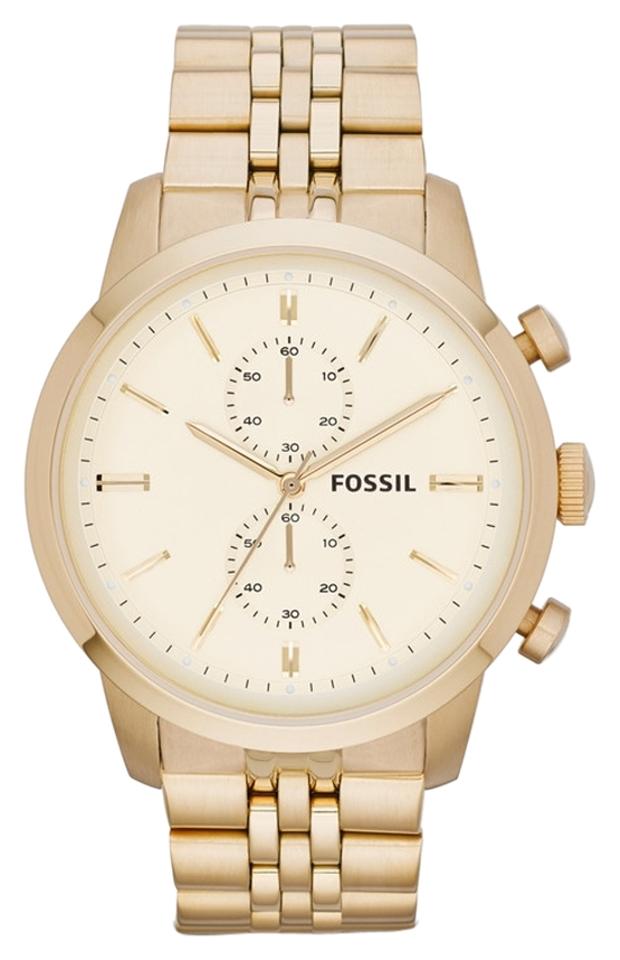 Fossil Gold Townsman Tone Stainless Steel Chronograph Men's Watch  FS4856 - Big Daddy Watches