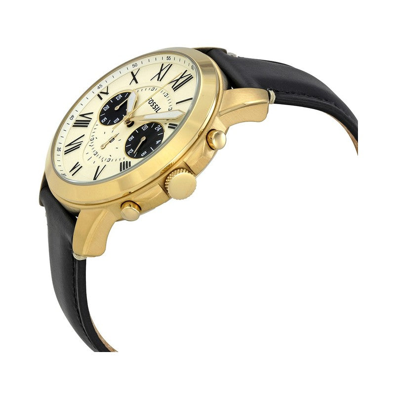 Fossil Grant Chronograph Cream Dial Men's Watch - FS5272