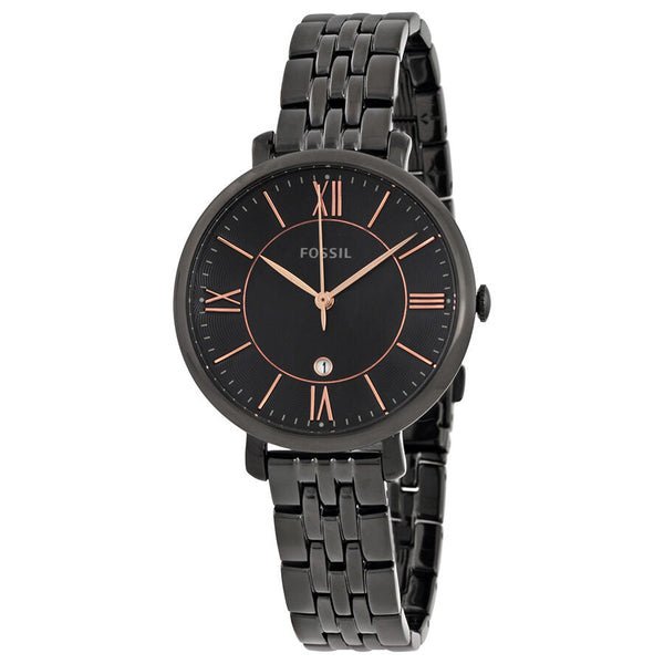 Fossil Jacquline Black Dial Black Ion-plated Ladies Watch ES3614 - BigDaddy Watches