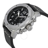 Fossil Machine Chronograph Black Dial Leather Strap Men's Watch FS4928