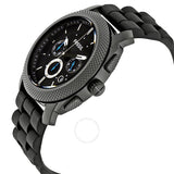 Fossil Machine Chronograph Black Dial Silicone Strap Men's Watch FS4487