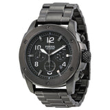 Fossil Machine Chronograph Grey Dial Smoke Ion-plated Men's Watch FS5017