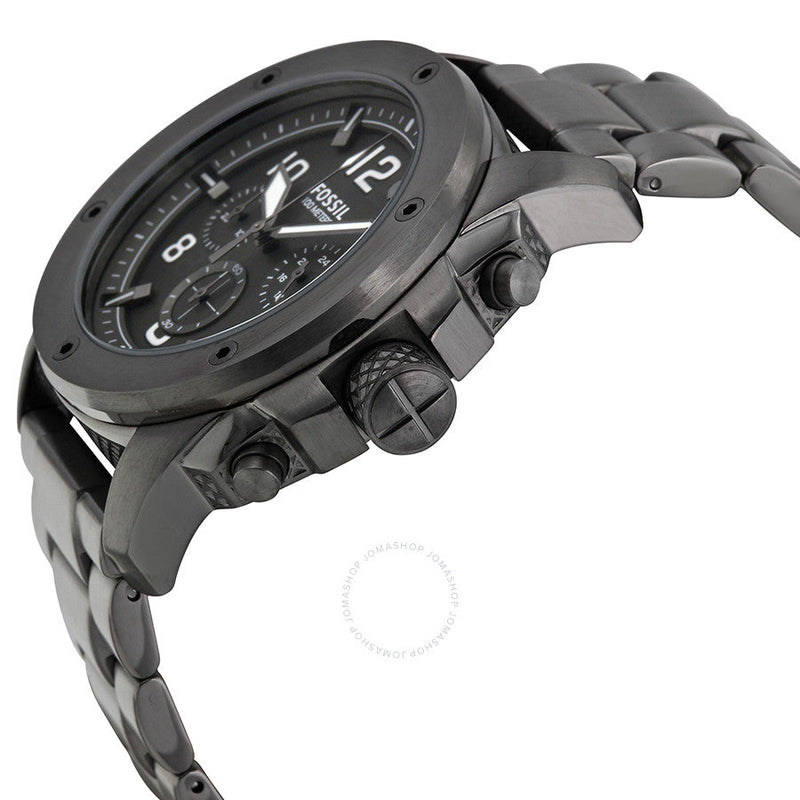 Fossil Machine Chronograph Grey Dial Smoke Ion-plated Men's Watch FS5017