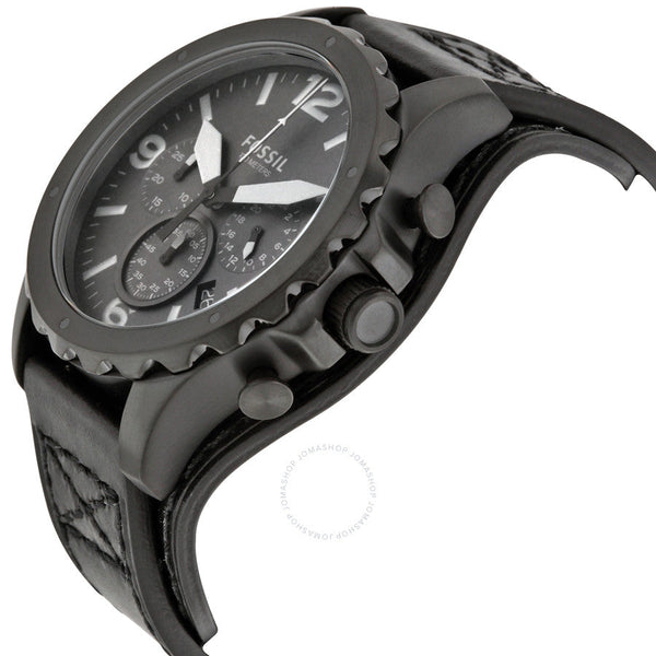 Fossil Nate Chronograph Black Dial Men's Watch JR1510