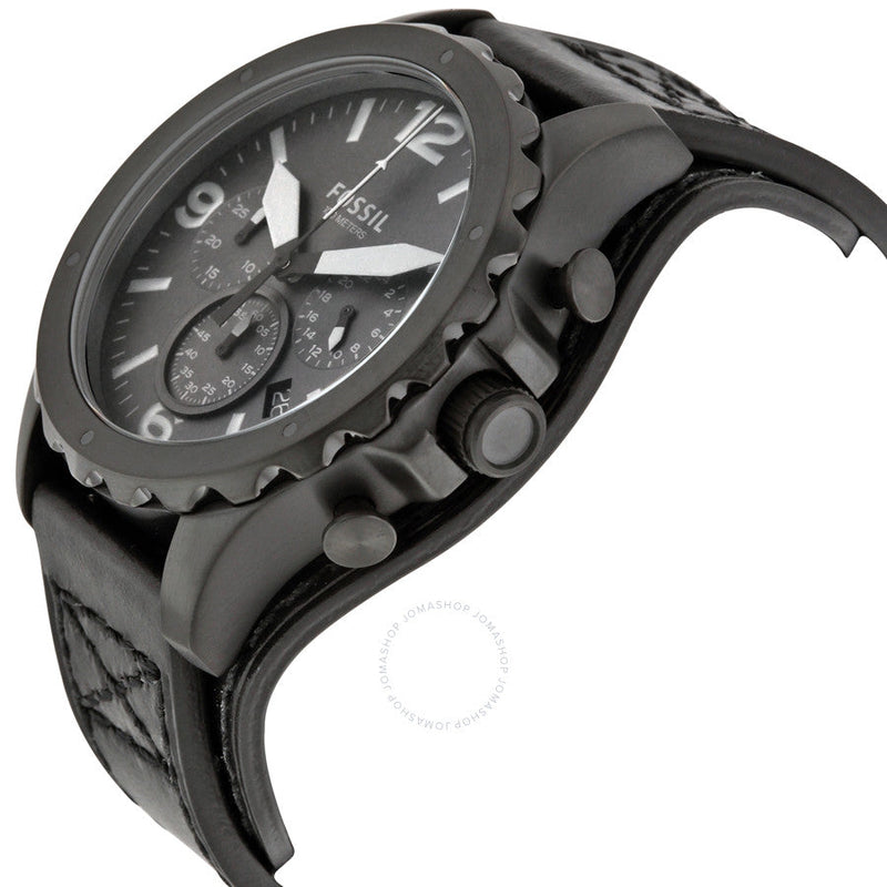 Fossil Nate Chronograph Black Dial Men's Watch JR1510