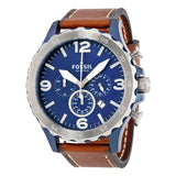 Fossil Nate Navy Blue Dial Men's Chronograph Watch JR1504