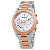 Fossil Perfect Boyfriend Mother Of Pearl Dial Ladies Watch ES4135