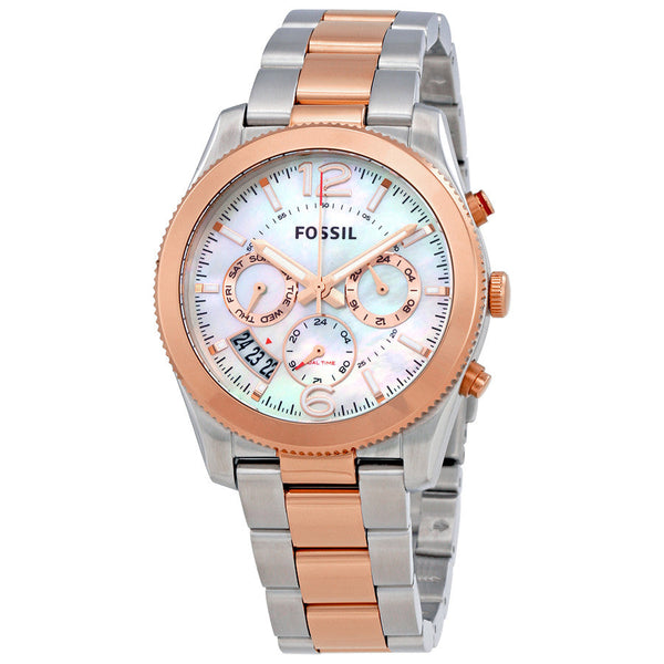Fossil Perfect Boyfriend Mother Of Pearl Dial Ladies Watch ES4135