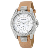 Fossil Riley Multifunction Silver Dial Ladies Watch ES3889